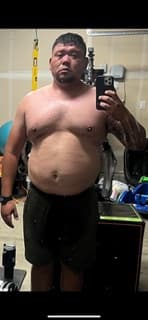 Adan at 293 pounds, before his journey began